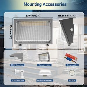 Buy cheap Dimmable 3CCT Adjustable LED Wall Pack Light With Microwave Motion Sensor Photocell IP65 from wholesalers