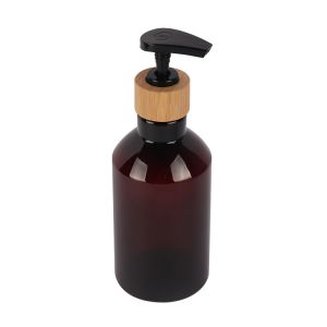 200ml 300ml 500ml Refillable Amber Bottles Slanted Shoulder PET Plastic Bottle