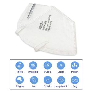 Foldable Anti Fog Face Mask , Disposable Protective Mask Elastic Closure