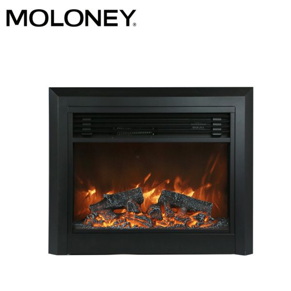 867mm TV Stand Wood Burning Fireplace Insert Classical Monochrome Flame