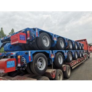 8PCS / Axis Heavy Load Adjustable Hydraulic Modular Trailer For Transportation