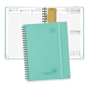 Buy cheap Week-To-Week Student Planner 22-23 Green 8.75'' x 6.5'' With Vertical Layout FSC 100 GSM Ivory Paper from wholesalers
