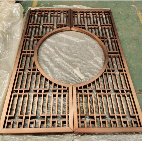 Chinese traditional classic style stainless steel room partition decorative divider screens