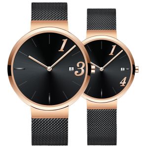 Hidden Clasp Couple Quartz Watch 5bar Water proof 36mm Diameter