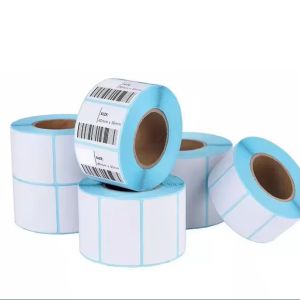 Custom White Sticker Thermal Label Self Adhesive Blank Thermal Sticker