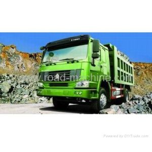 HOWO Dump truck Rated load 25000kg ; Front/rear over hang(mm) 1065/1560,Yellow