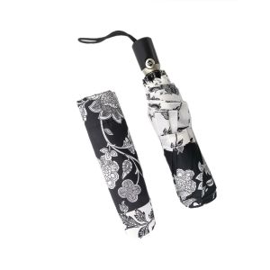 Buy cheap Flower Design Automatic Folding Umbrella With 9 Ribs And Plastic Handle from wholesalers
