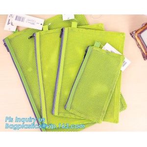 Buy cheap pp file folder plastic pockets document bag, A4 mesh folder zipper pocket document bag, Document Bag with Zipper Storage from wholesalers