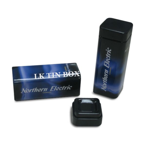 Chewinggum Small Tin Box Packaging Metal Square Tube Box 30 X 30 X 82 mm