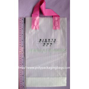 Frosted Plastic Bags / Soft Loop Handle Bag with Logo Printed