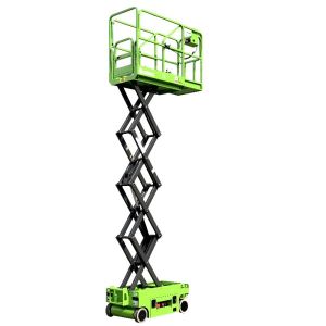 MX300S Self Propelled Hydraulic Scissor Lift Platform Green Color Long Life