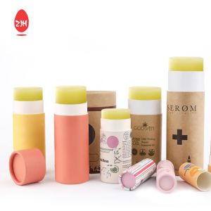 Buy cheap CMYK Deodorant Biodegradable Cylinder Tube Box Cardboard Lipstick Tubes product