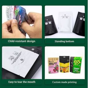 Custom Printed Child Proof Pouches High Barrier Factory Direct For Coffee And