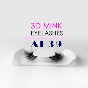 Ultra Soft 3D Mink Eyelashes Natural Black Color 100% Handmade Craft