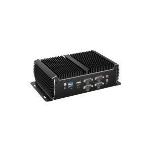 Buy cheap Black Fanless Industrial PC Mini Computer Intel Core Dual LAN Dual Display Asynchronous Output 1135G7U from wholesalers