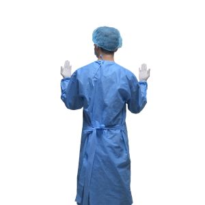 Buy cheap Fluid Resistant Non Woven Isolation Gown With Elastic Cuff from wholesalers