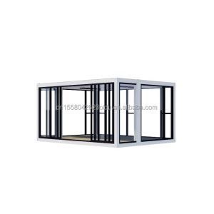 Customized Color 20ft Container Car Exhibition Hall Prefabricated House Folding