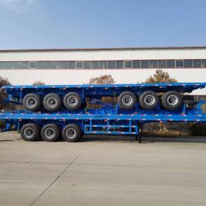 Buy cheap 40FT Low Boy Platform Heavy Skeleton Flatbed Transport Truck Semi Trailer For Various Roads from wholesalers
