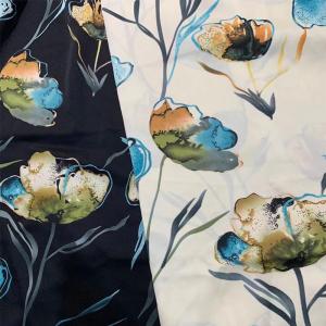 Buy cheap Breathable 100 Polyester Chiffon Fabric 100gsm Woven Floral Fabric For Garment from wholesalers