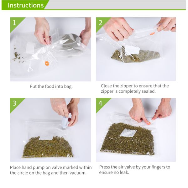 Clear Food Vacuum Bags 12 Colors Printed Custom Rolls Puncture Prevention