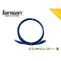 China CM/CMR Gold Plated Connecter Category 6 Patch Cable HDPE Insulation With PVC Jacket for sale