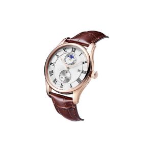 Buy cheap 316L Case Genuine Leather Strap Automatic Wristband Watch Waterproof from wholesalers