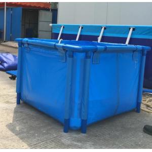 2000L Double Tier Tarpaulin Fish Tank , Safe Water Tarpaulin Fish Pond
