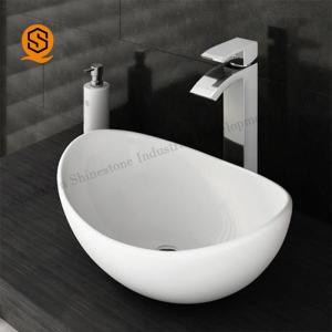 Buy cheap Artificial Stone Solid Surface Basin Countertop Bathroom Sinks Easy Maintenance from wholesalers