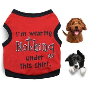 Buy cheap Dog Clothes 8 Patterns Classic Lightweight Breathable With Funny Letters from wholesalers