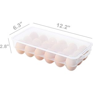 Buy cheap Clear Plastic Egg Holder For Refrigerator, Stackable Egg Storage Trays With Lid & Handles, Plastic Egg Box Carrier 4 Pack, BPA-Free Egg Storage Container For 18 Eggs from wholesalers