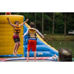 Logo Printing Customized Inflatable Water Sport / Aquapark For Lake PVC