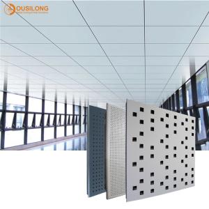 Buy cheap Washable Square Perforated Metal Ceiling Suspended Acoustical Ceiling Panels For Office from wholesalers