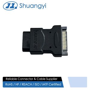 Buy cheap SATA power adapter connector, 15 pin female to PCB edge card terminal, electrical signal power transmission for HDD, SSD, server, industrial control customization applications systems from wholesalers