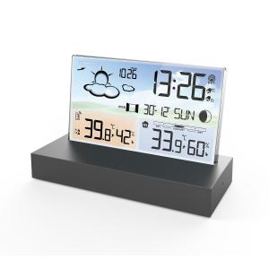 Multi Functional Electronic Weather Forecast Alarm Clock Desktop Transparent