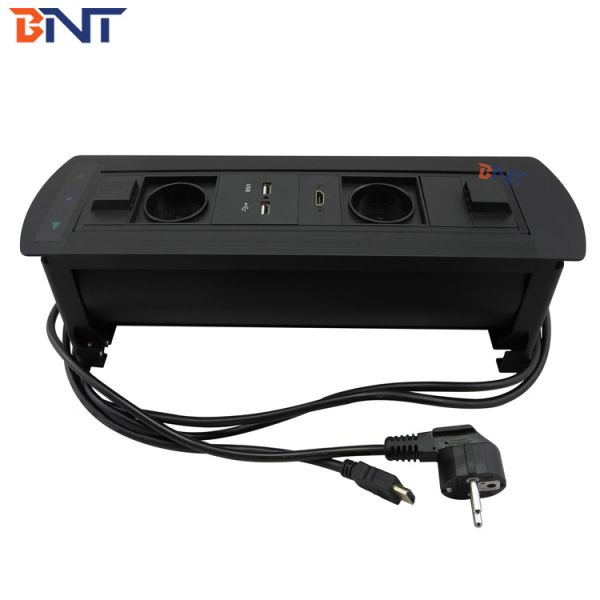Buy cheap 3Mm Panel Thickness electric Black Desk Pop Up Multimedia Socket from wholesalers