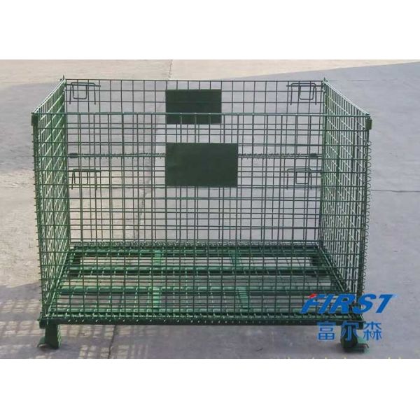 Quality Wire mesh container used in storing goods in warehouse for sale