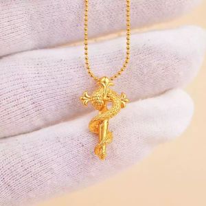 Buy cheap Luxurious 18K AU750 genuine gold jewelry designed to meet the standards of high-end corporate gifting and collections from wholesalers