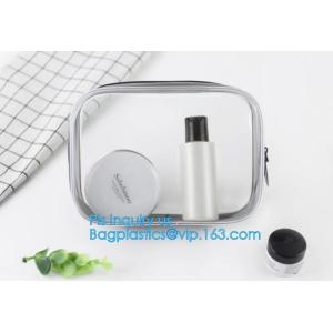 Custom personalized travel waterproof transparent clear pvc zipper toiletry bag,