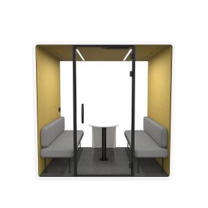 Small Aluminum Metal Prefabricated Telephone Booth, Modular Micro Customized