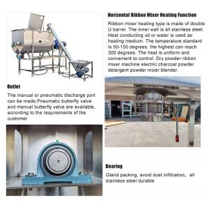 Buy cheap Customizable Blending Machine Ribbon Blender 500l 1000l 2000l 5000l 10000l 20000l Large Capacity Animal Feed Ribbon Blender Stainless steel mixer from wholesalers