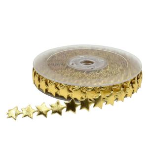 Buy cheap 15mm*15m Ultrasonic Star Wired Ribbon Plain Pattern Jacquard Ribbon from wholesalers