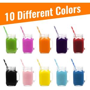 10 Colour Polka Dots Durable Recyclable Paper Drinking Straws