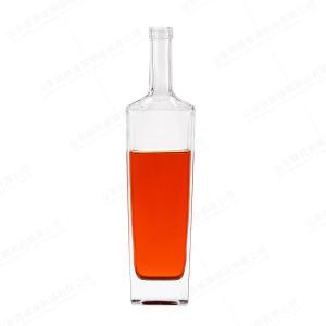 Buy cheap 750ml Gin Whiskey Wine Vodka Glass Bottle with Synthetic Cork and Healthy Lead-free Glass from wholesalers