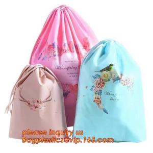 Cotton String Biodegradable Laundry Bags Custom Drawstring Logo Printed
