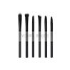 Buy cheap Classic Gloosy Black Flat End Shape Handle Taklon Synthetic Hair Makeup Brushes With Balck White Tip from wholesalers