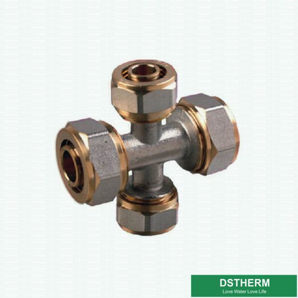 Customized Equal Threaded Cross Fittings Compression Brass Fittings Screw