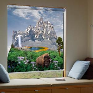 Buy cheap Adjustable Custom Printed Roller Blinds Vertical Blinds Window Treatment from wholesalers