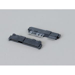 Buy cheap SAS 29P Wire Solder Female Cable Connector with Positioning Peg and Bump, 1.27mm Pitch 15U