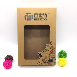 UV Varnish Kraft Paper Underwear Packaging Box With Window