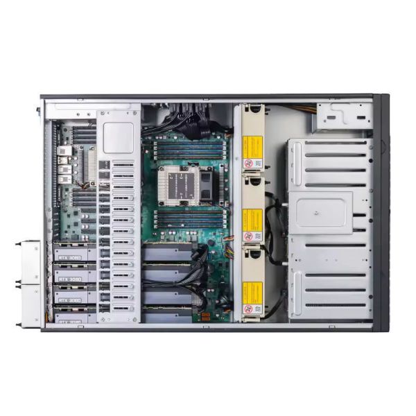 Quality Rack Customized 4 Gpu Servers with Dual CPU LGA3647 Portable 4U Gpu Server case Computer Server with 3090 Gpu Cards for sale